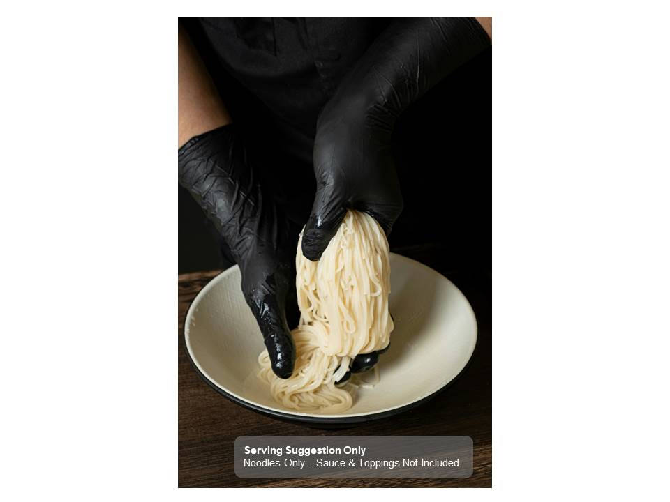 Somyeon noodles lifted above a serving bowl